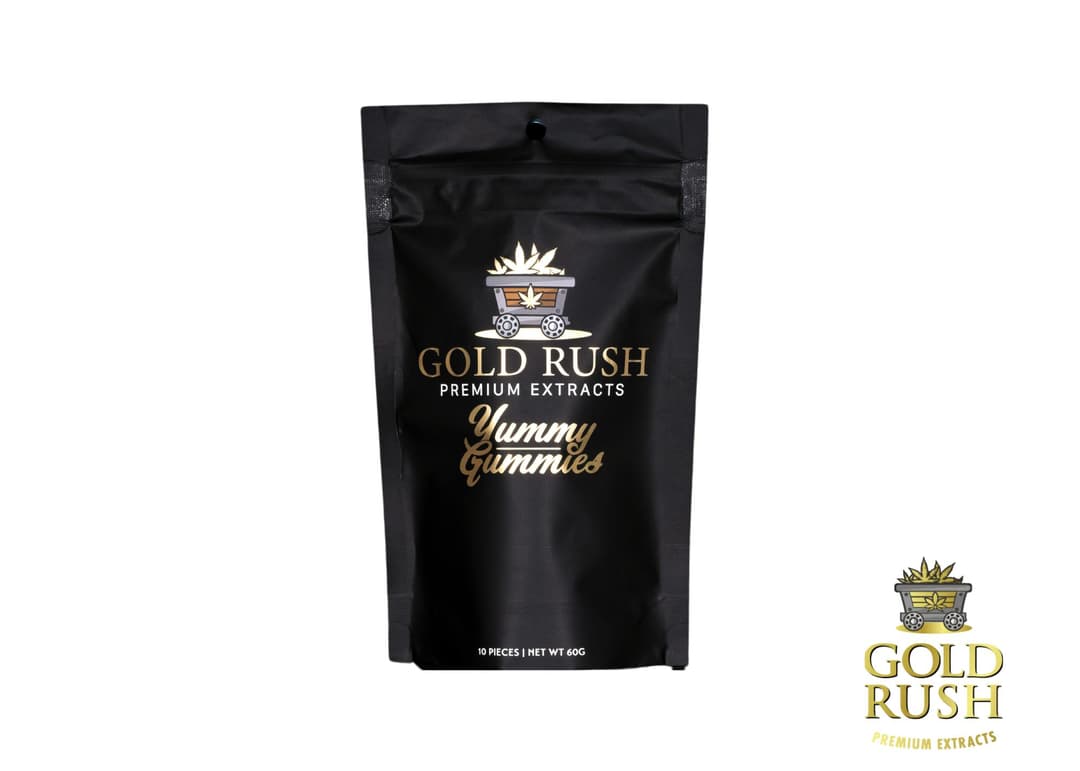 Gold Rush | Blue Raspberry | Yummy Gummies | 100mg | 10-Pack Edibles