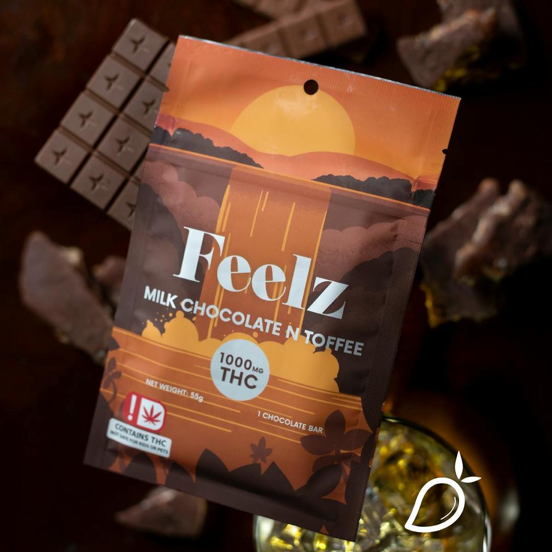 1000mg Milk Chocolate & Toffee Bar