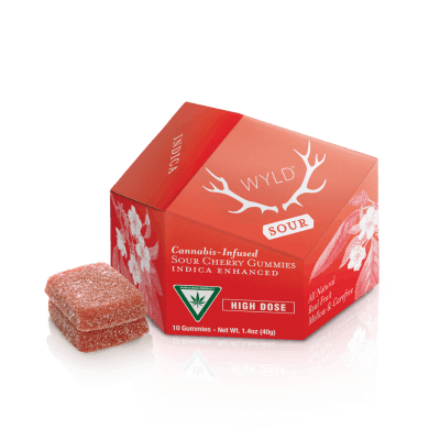 *HIGH DOSE* Sour Cherry Indica Enhanced Gummies | MI