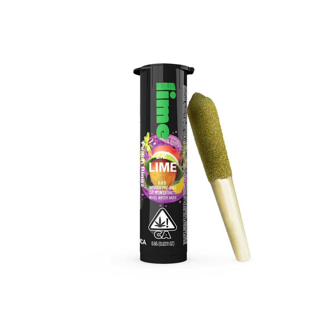 Infused Lil' Lime (.6g Indica Mini Pre Roll) | Peach Ringz