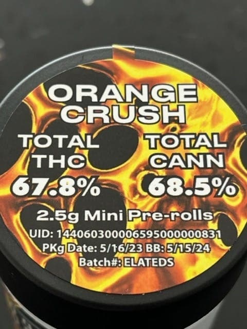 ORANGE CRUSH INFUSED 5PACK PREROLLS