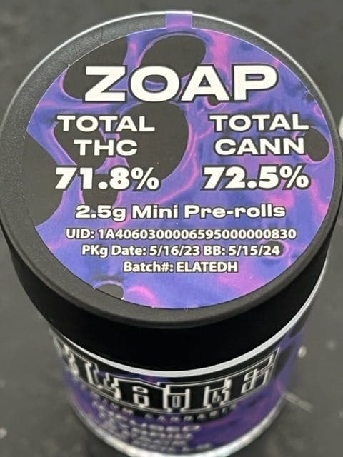 ZOAP INFUSED 5PACK PREROLLS