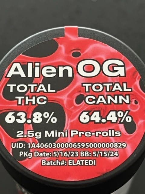 ALIEN OG INFUSED 5PACK PREROLLS