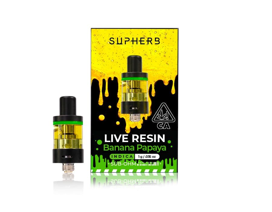 Supherb - Banana Papaya Indica Live Resin Cartridge 1g