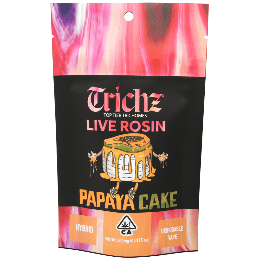 Trichz Premium Live Rosin Disposable Vape - Papaya Cake 0.5 g