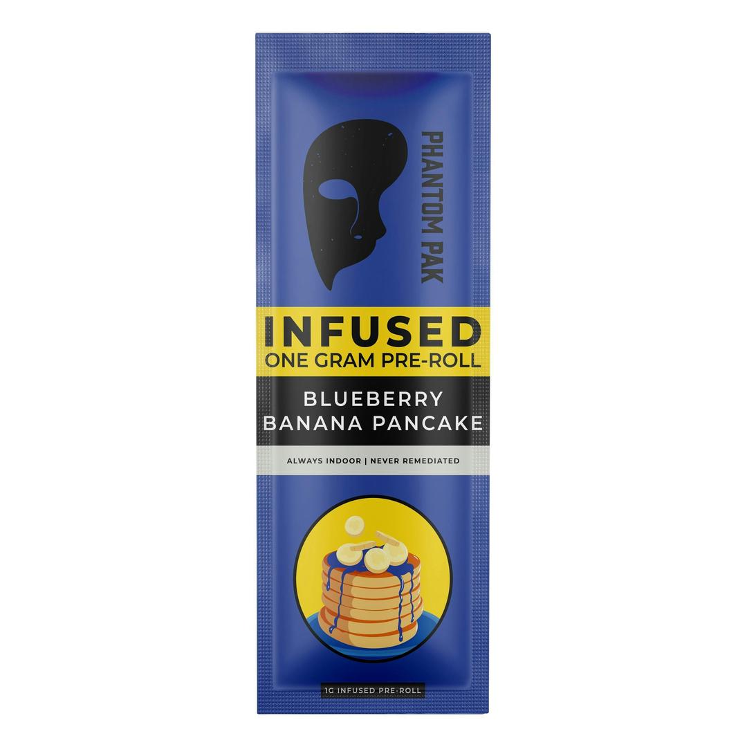 Phantom Pak - 1G Terpene Infused Pre-Roll - Blueberry Banana Pancake
