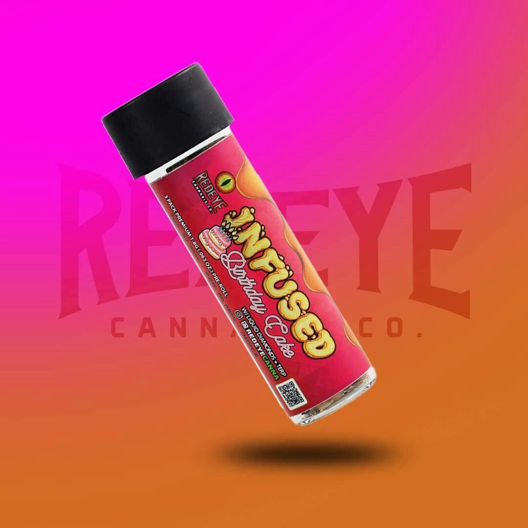 Redeye Cannabis: INFUSED Birthday Cake Pre-roll 3PK 1.8G