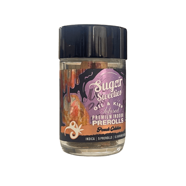 Sugar Sweeties | Peach Cobbler | 5PK Indica Infused Prerolls 2.5g
