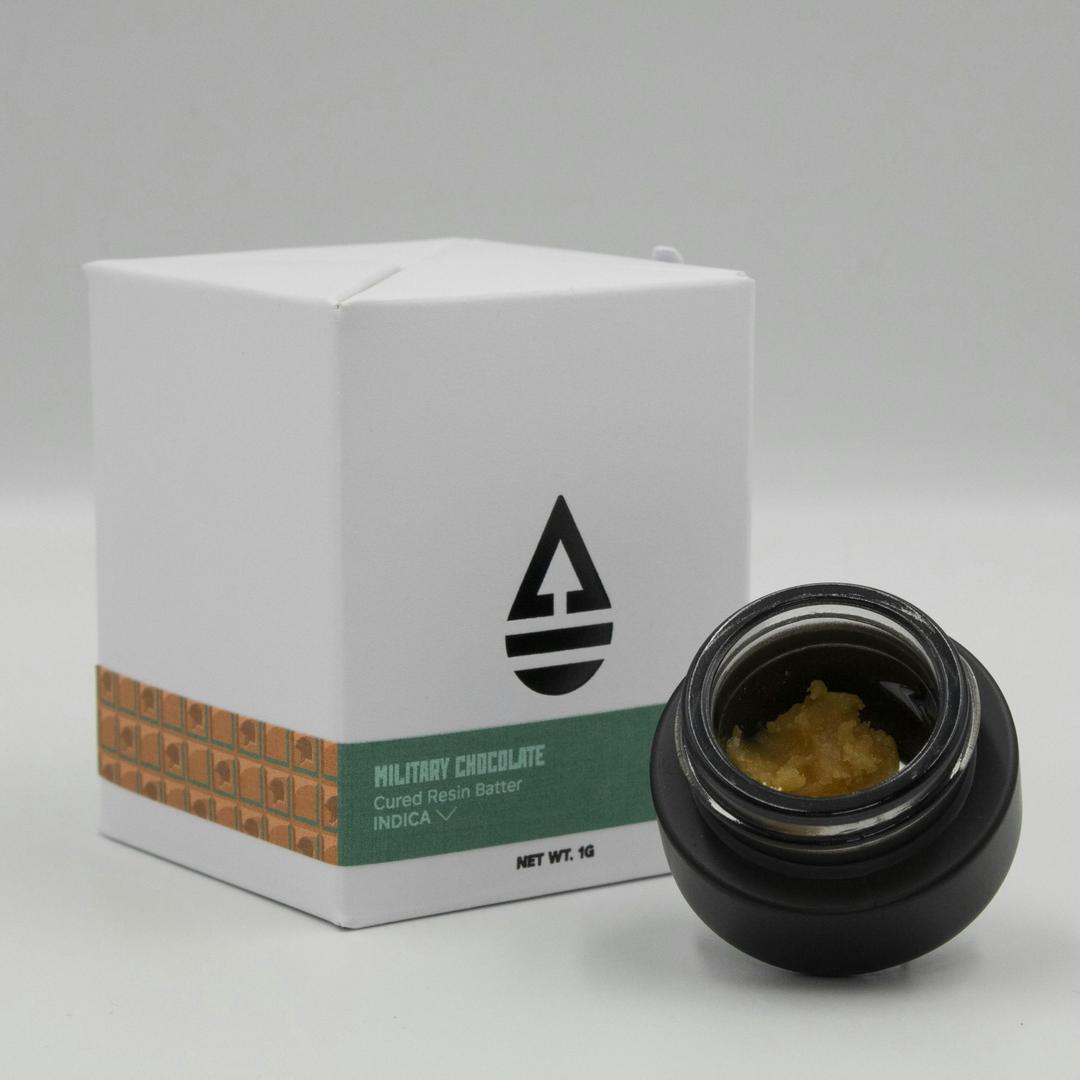 Military Chocolate | Cured Resin Batter 1g | Indica