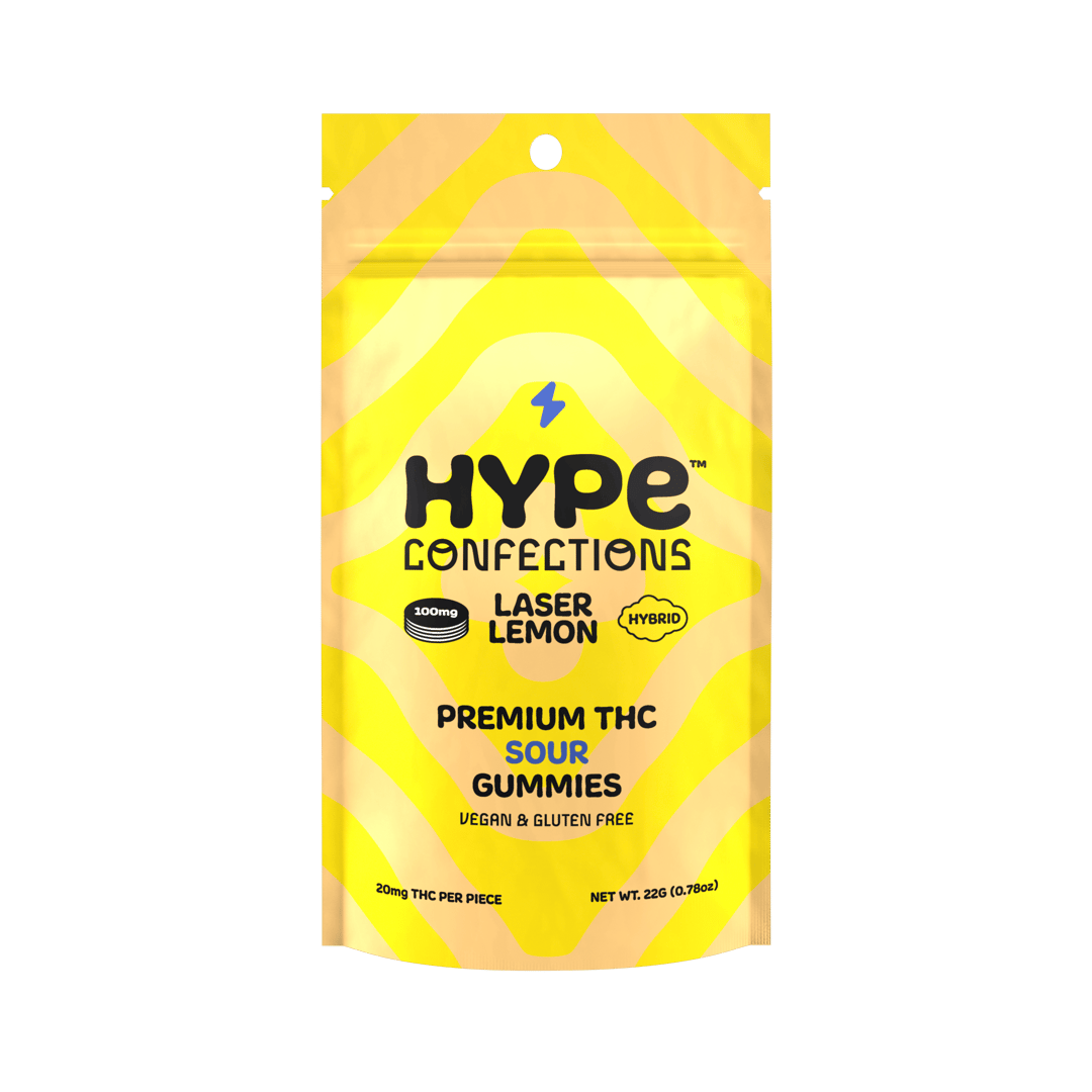Sour Laser Lemon 100mg - Hybrid Medical Gummies