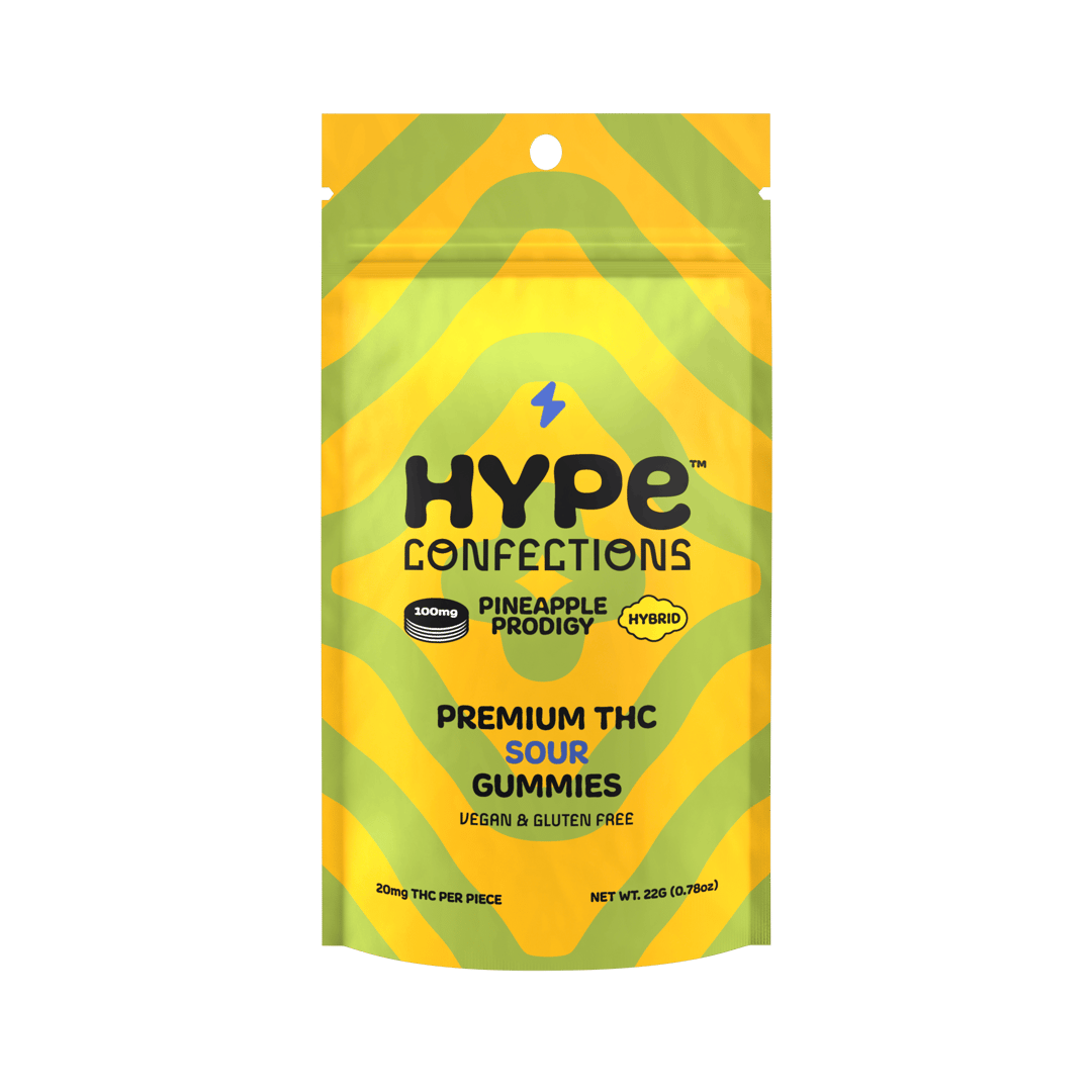 Sour Pineapple Prodigy 100mg - Hybrid Medical Gummies