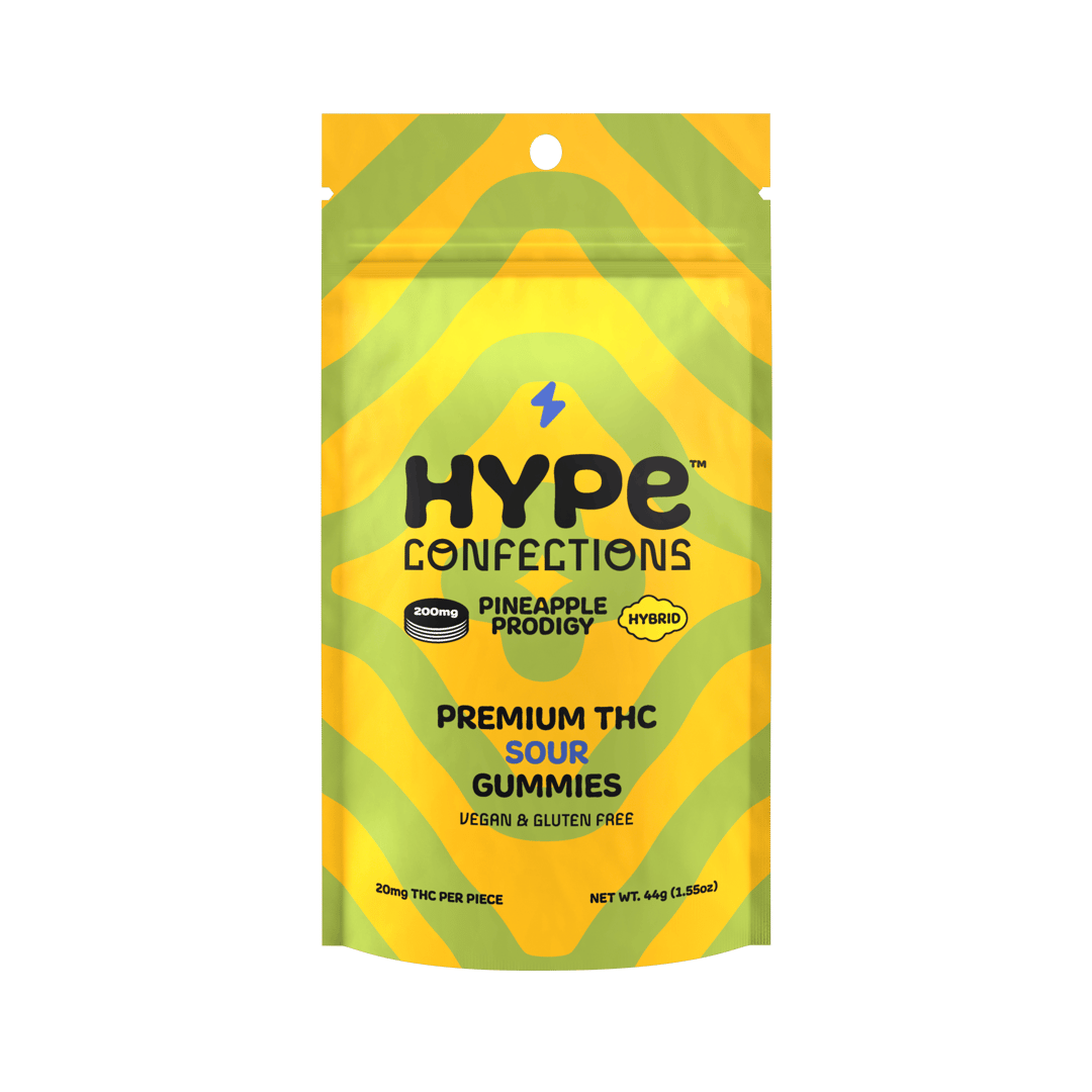 Sour Pineapple Prodigy 200 mg - Hybrid Medical Gummies