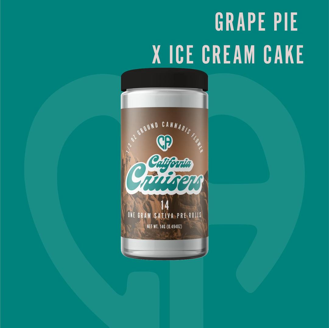 California Cruisers-Grape Pie X Ice Cream Cake 14g Pre-roll Singles