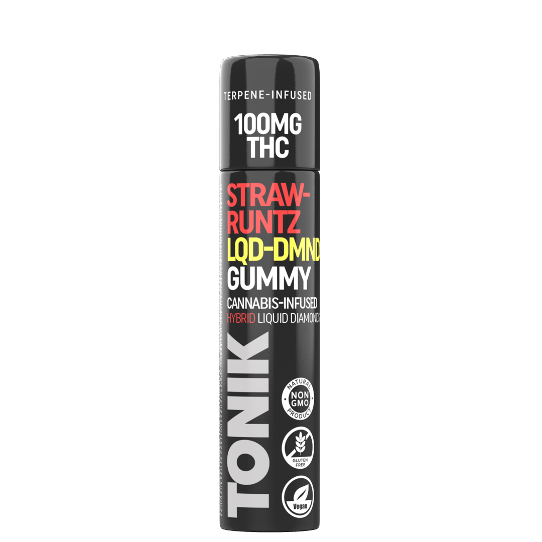 Straw-Runtz Liquid Diamond Vegan Gummy Stick (100mg)