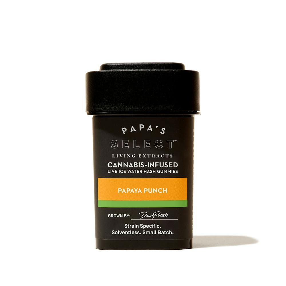 Sweet Papaya Punch, Solventless Ice Water Hash Gummies
