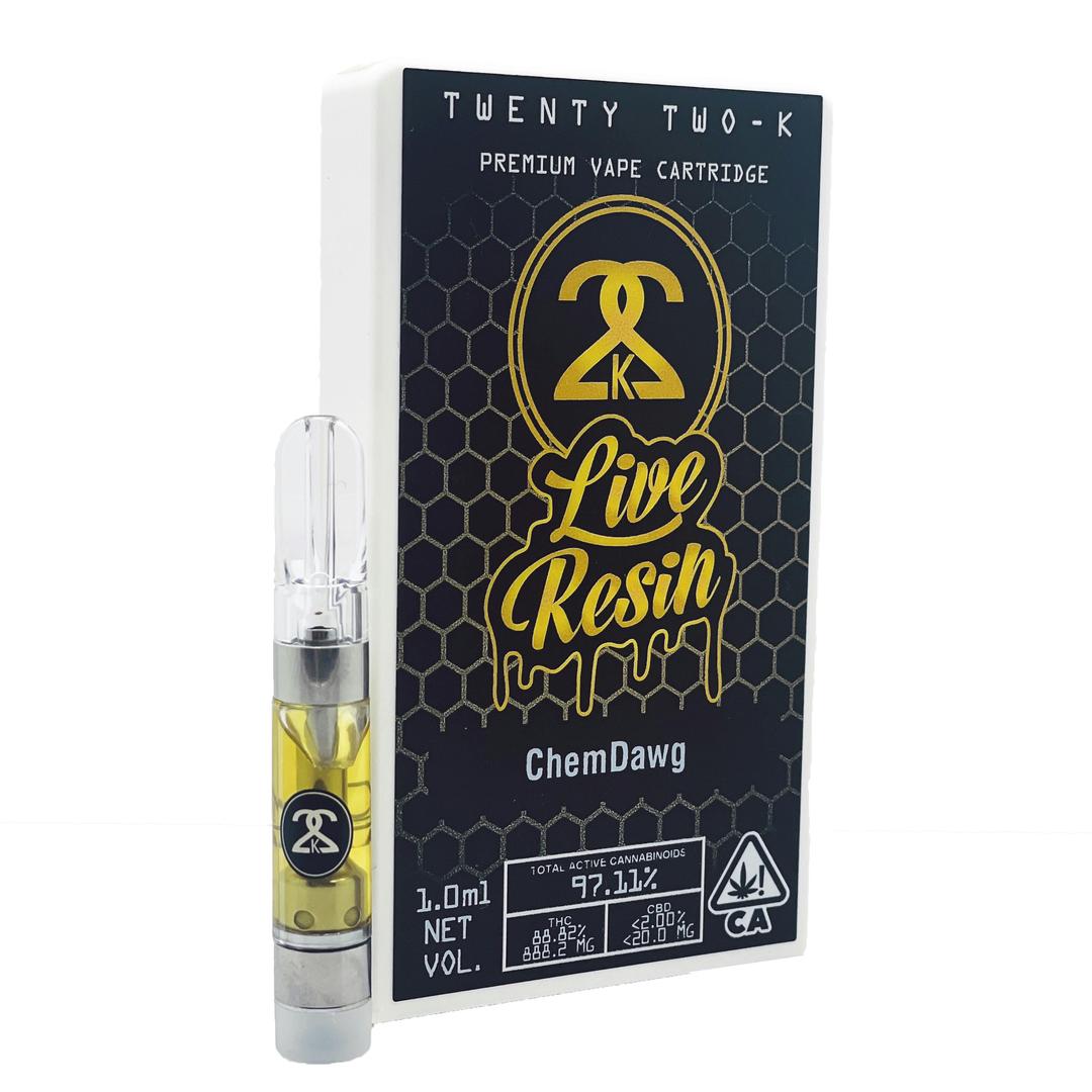 22K - Live Resin - Chemdawg 1.0ml Cartridge