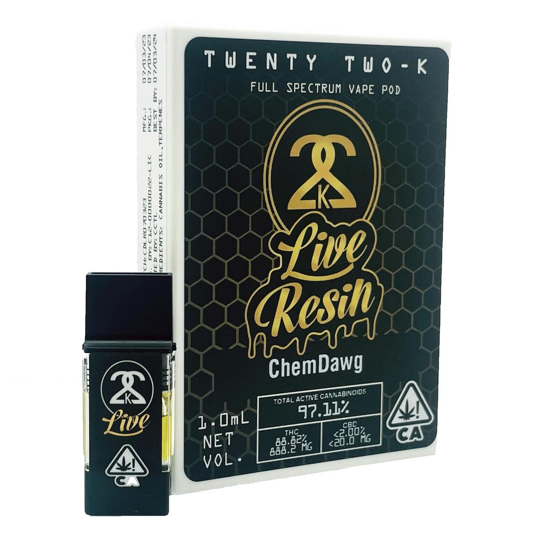 22K - Live Resin - Chemdawg 1.0ml POD