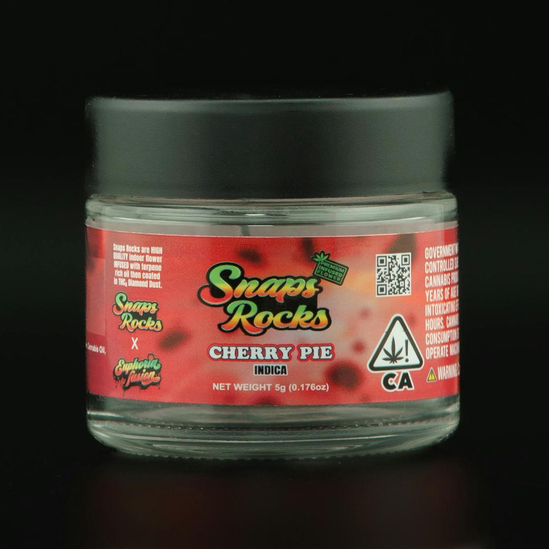 Snaps Rocks Cherry Pie - Cannabis Oil & THCa diamond Infused - 5g Jar