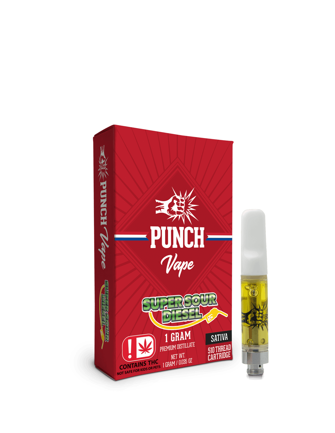 Punch - 510 Distillate Cart - Super Sour Diesel (1g)