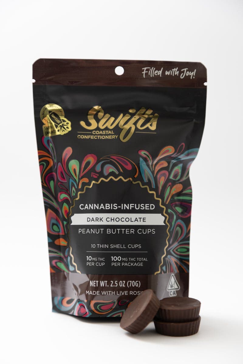 Swifts Peanut Butter Cups Dark Chocolate - 100MG - ROSIN - Sativa
