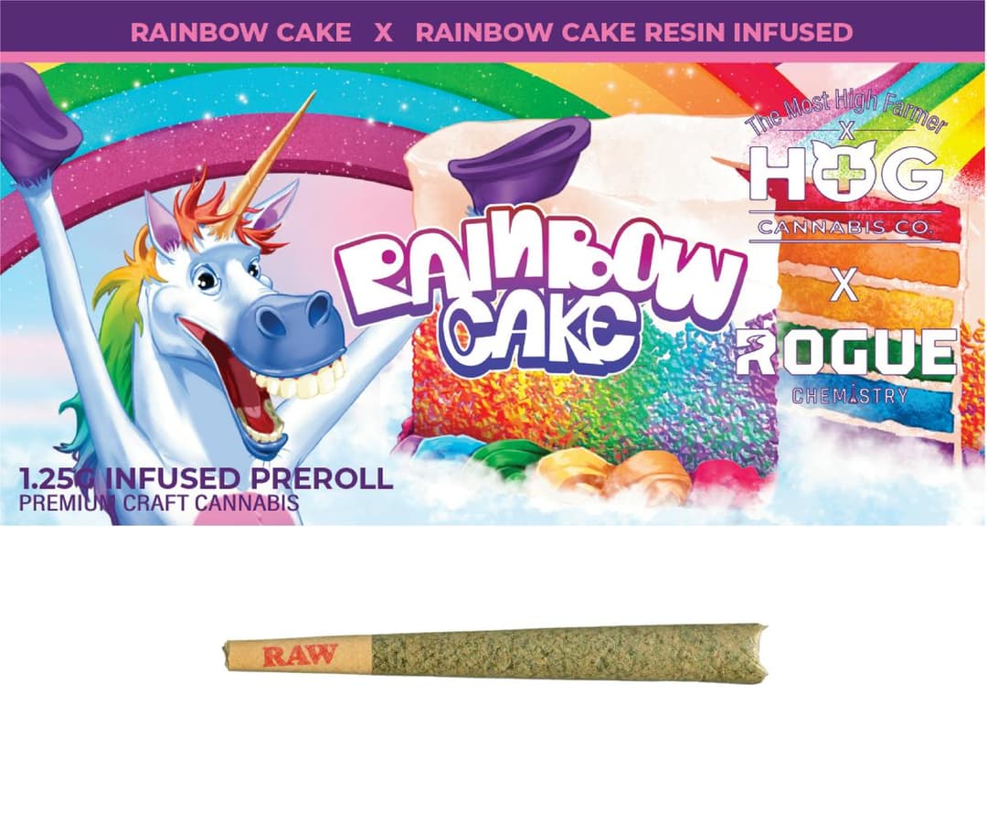 1.25G Rainbow Cake Infused Pre Roll