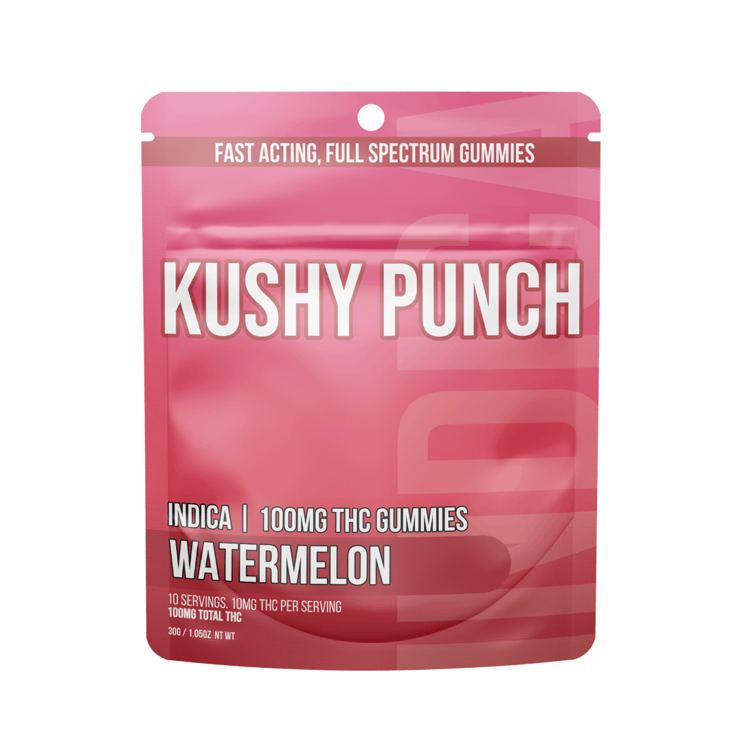 Kushy Punch - Indica Watermelon INDIVIDUAL GUMMIES 100MG