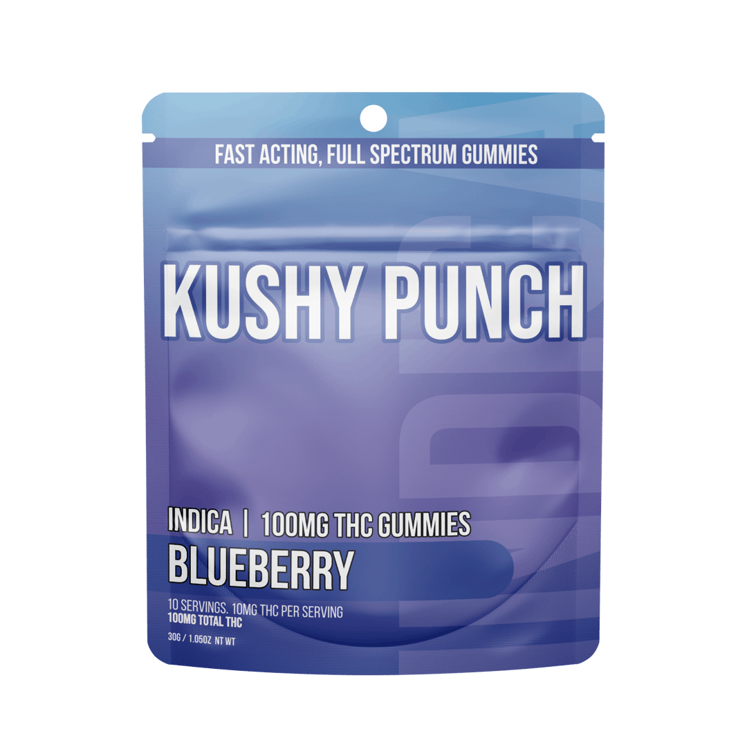 Kushy Punch - Indica Blueberry INDIVIDUAL GUMMIES 100MG