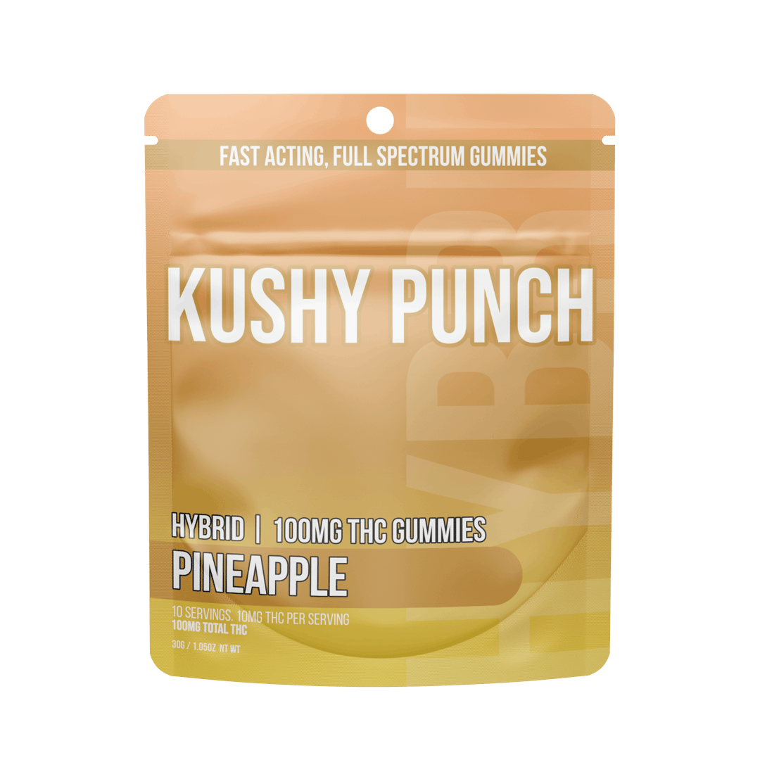 Kushy Punch - Hybrid Pineapple INDIVIDUAL GUMMIES 100MG