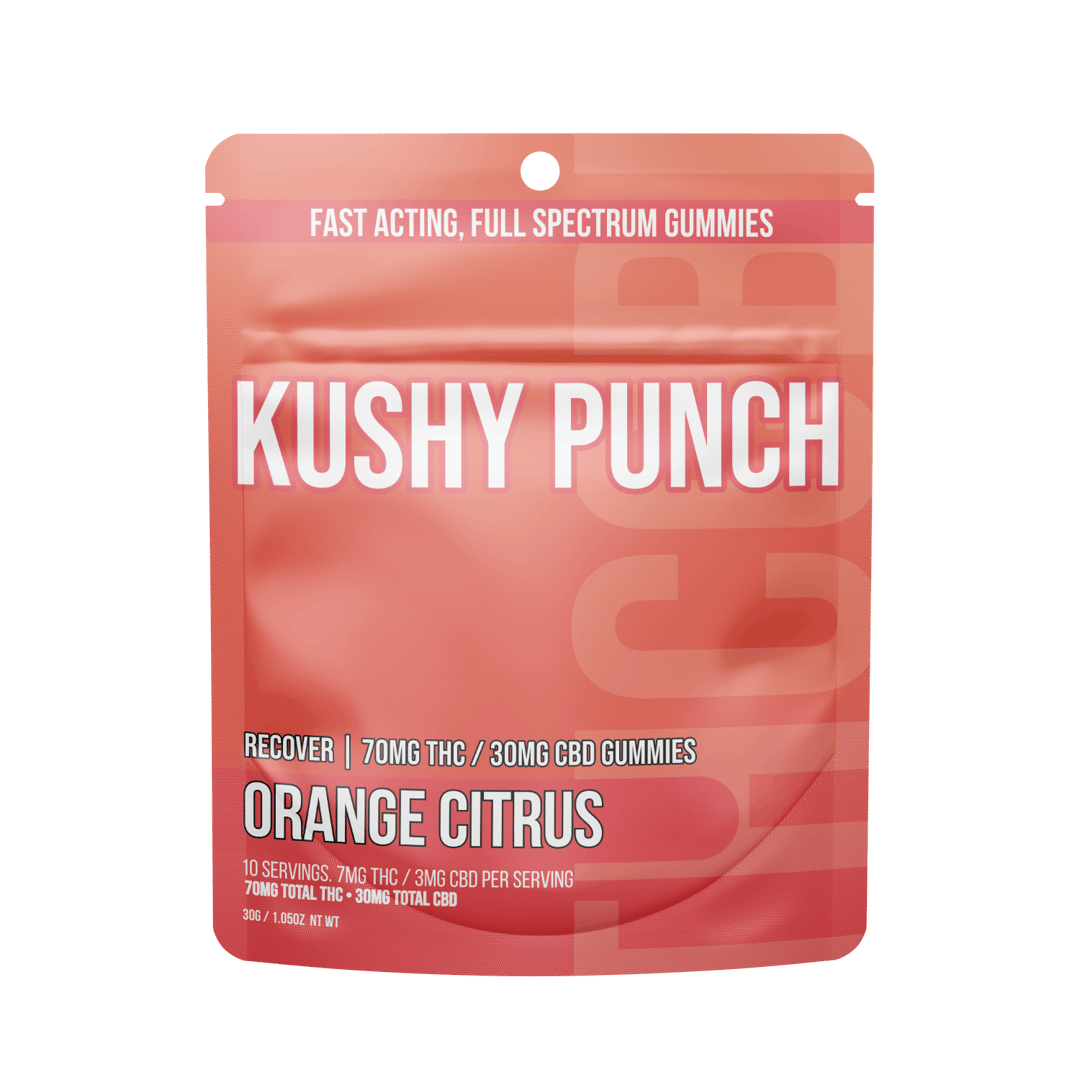 Kushy Punch Recover (2:1) Orange Citrus - INDIVIDUAL GUMMIES 90MG