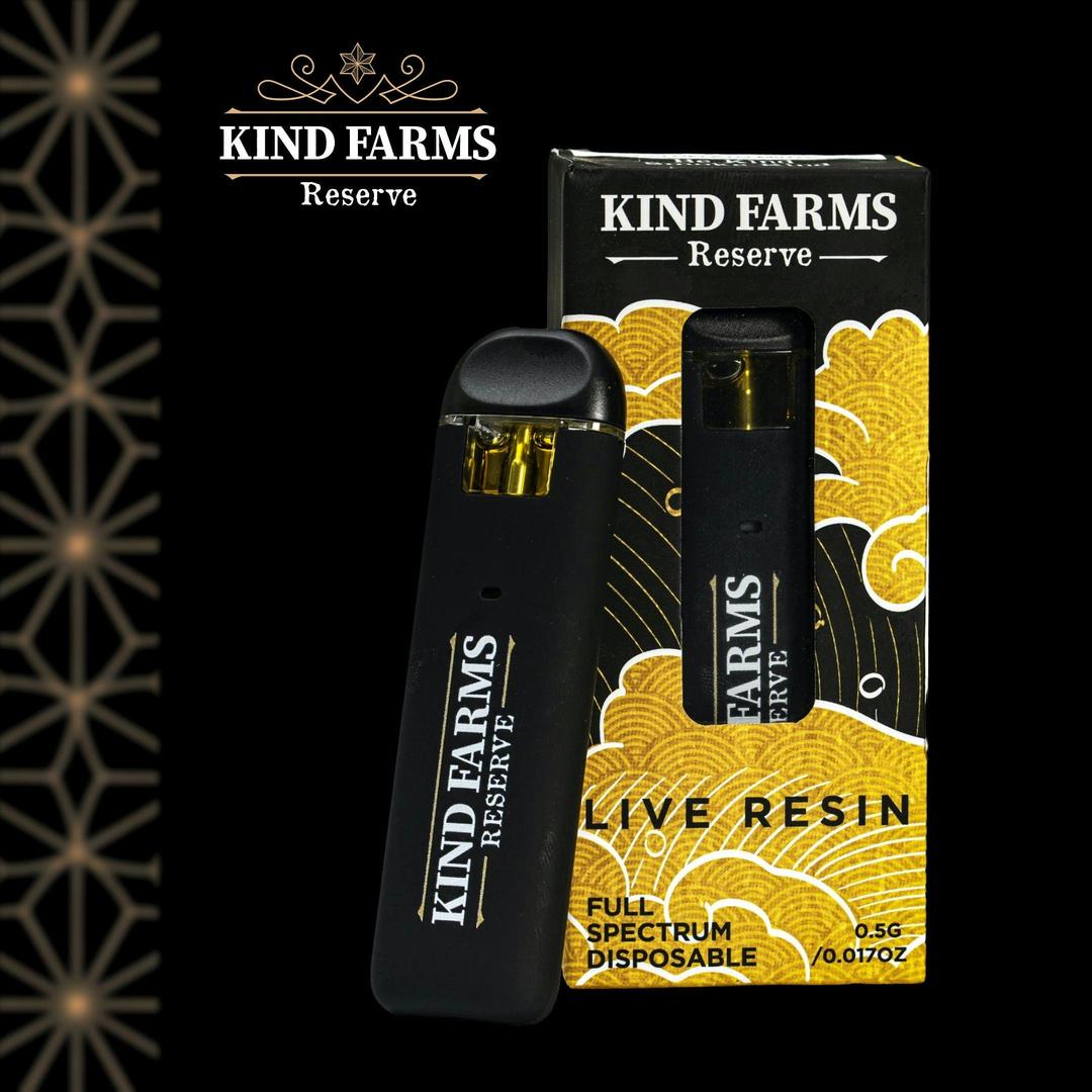 K-Dynamite .5g Live Resin Disposable Vape - Kind Farms Reserve