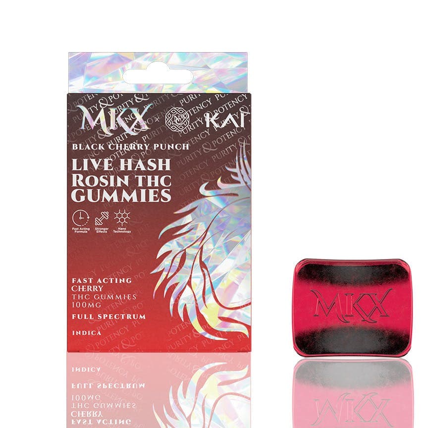 MKX Live Hash Rosin Gummies (100mg) - Black Cherry Punch