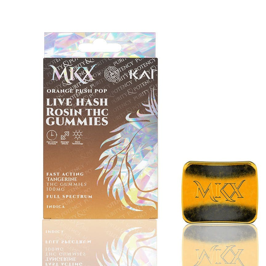 MKX Live Hash Rosin Gummies (100mg)- Orange Push Pop