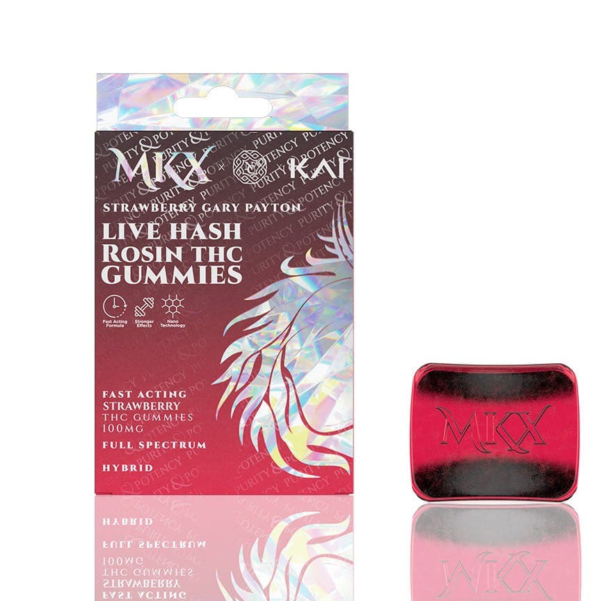MKX Live Hash Rosin Gummies (100mg)- Strawberry Gary Payton