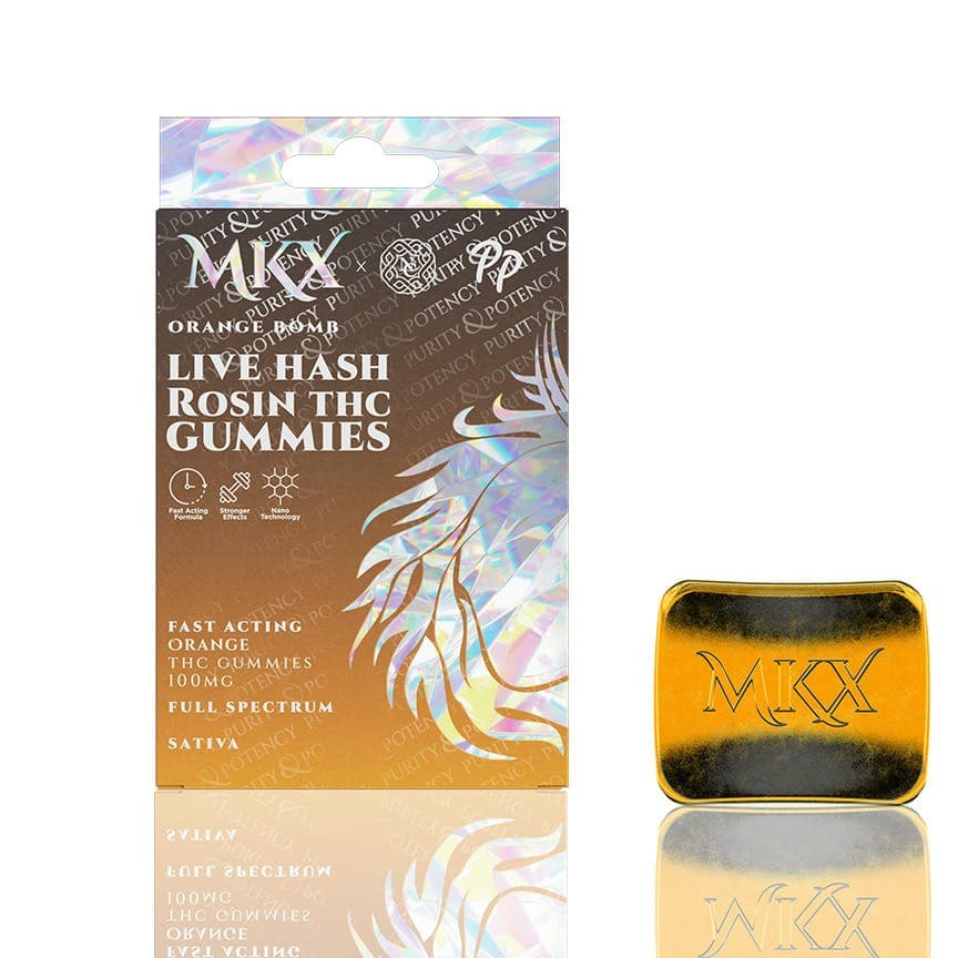 MKX Live Hash Rosin Gummies (100mg)- Orange Bob