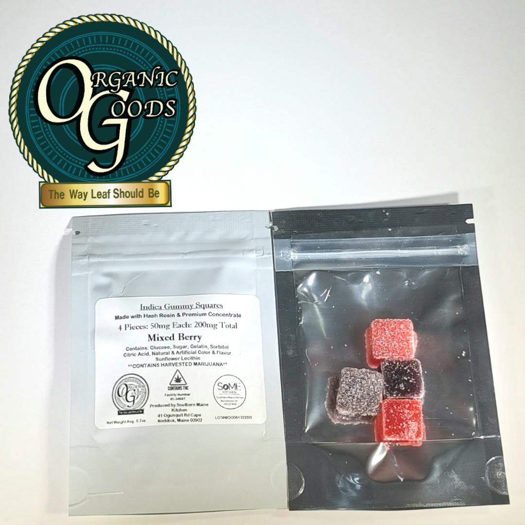 OG Gummies w/Hash Rosin & Premium Concentrates Indica Mixed Berry 200 MG