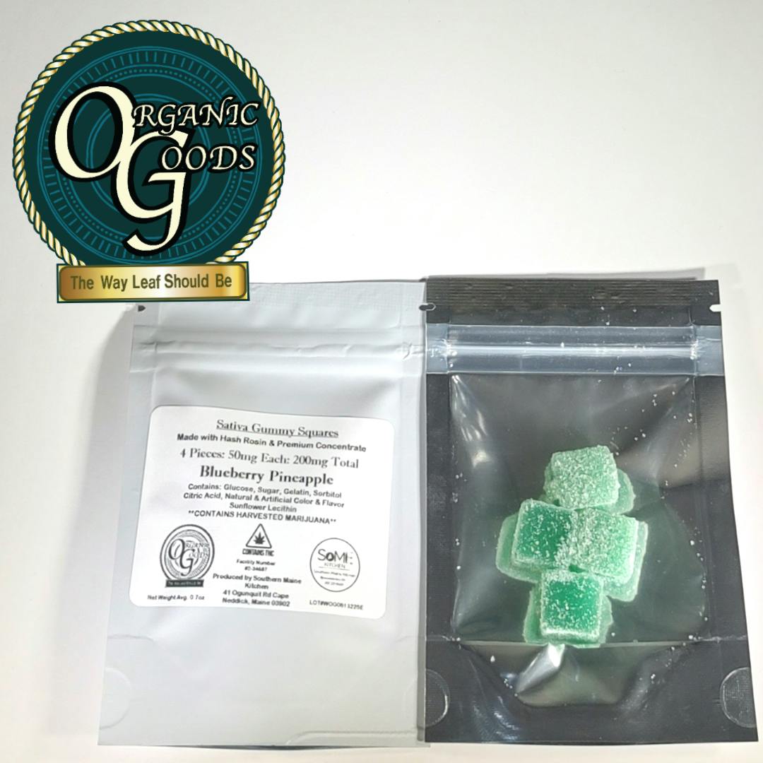OG Gummies w/Hash Rosin & Concentrates Sativa Blueberry Pineapple 200 MG