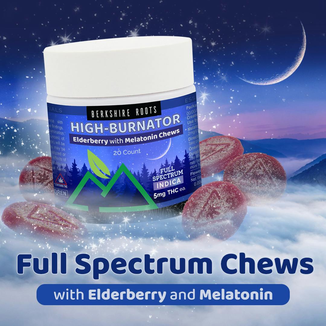 High-Burnator Full Spectrum Chews | 20pk ~5mg of THC ~2mg of Melatonin