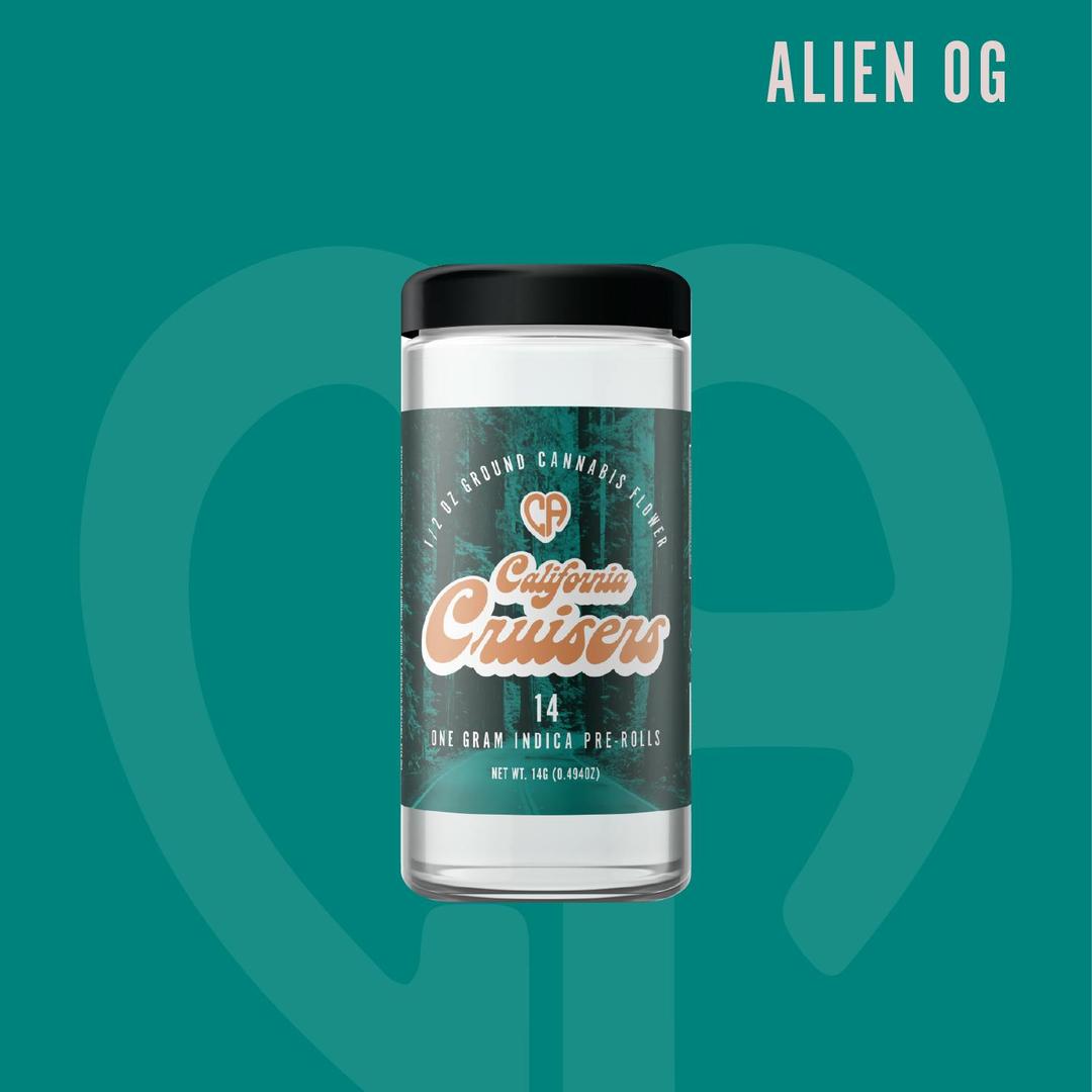 California Cruisers | Alien OG | 14g Pre-Roll Singles | Indica