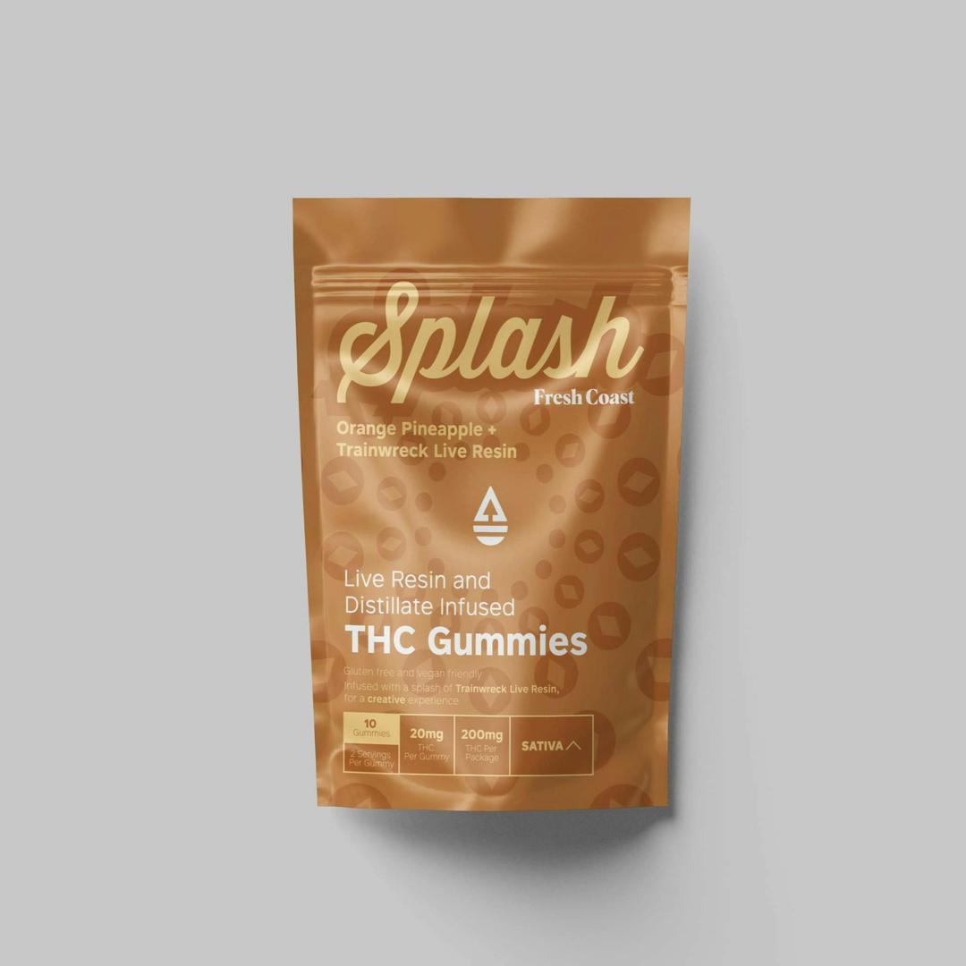 Orange Pineapple/Trainwreck | Splash THC Gummies 200mg | Sativa