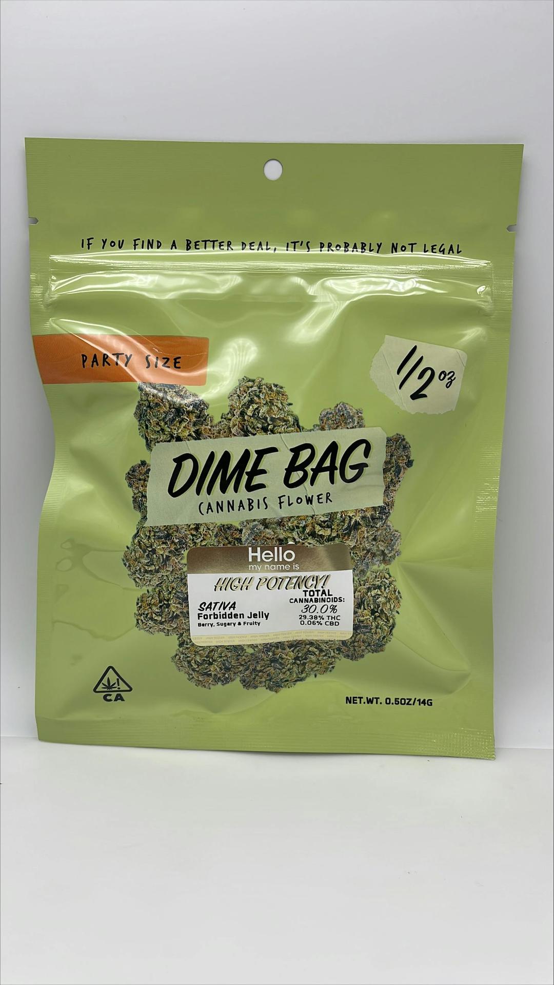 Dime Bag | Forbidden Jelly Sativa (1/2 OZ)
