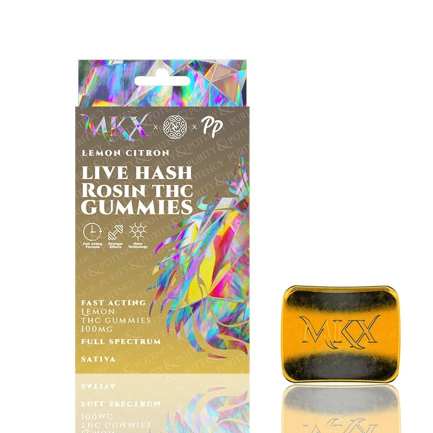 MKX Live Hash Rosin Gummies(100mg): Lemon Citron