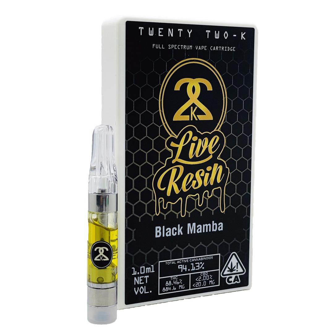 22K - Live Resin - Black Mamba 1.0ml Cartridge