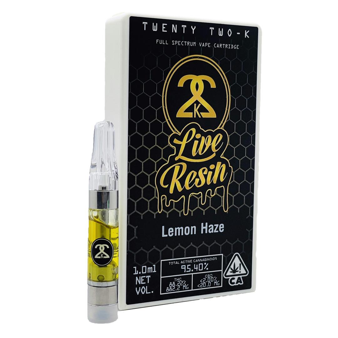 22K - Live Resin - Lemon Haze - 1.0ml Cartridge