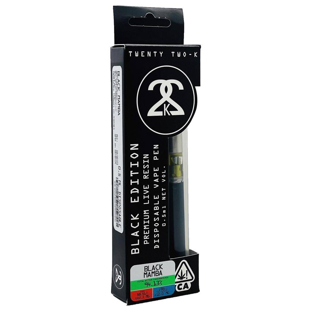 22K - Live Resin - Black Mamba 0.5ml Disposable