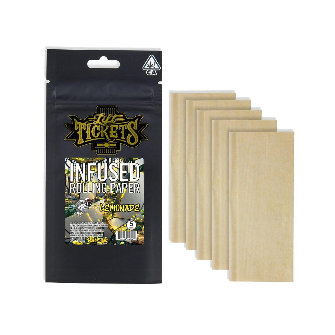 Lemonade Live Resin Infused Rolling Paper - 5 pack