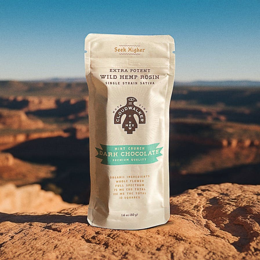Mint Crunch Sativa Organic Dark Chocolate - .75:1 - CBD:THC
