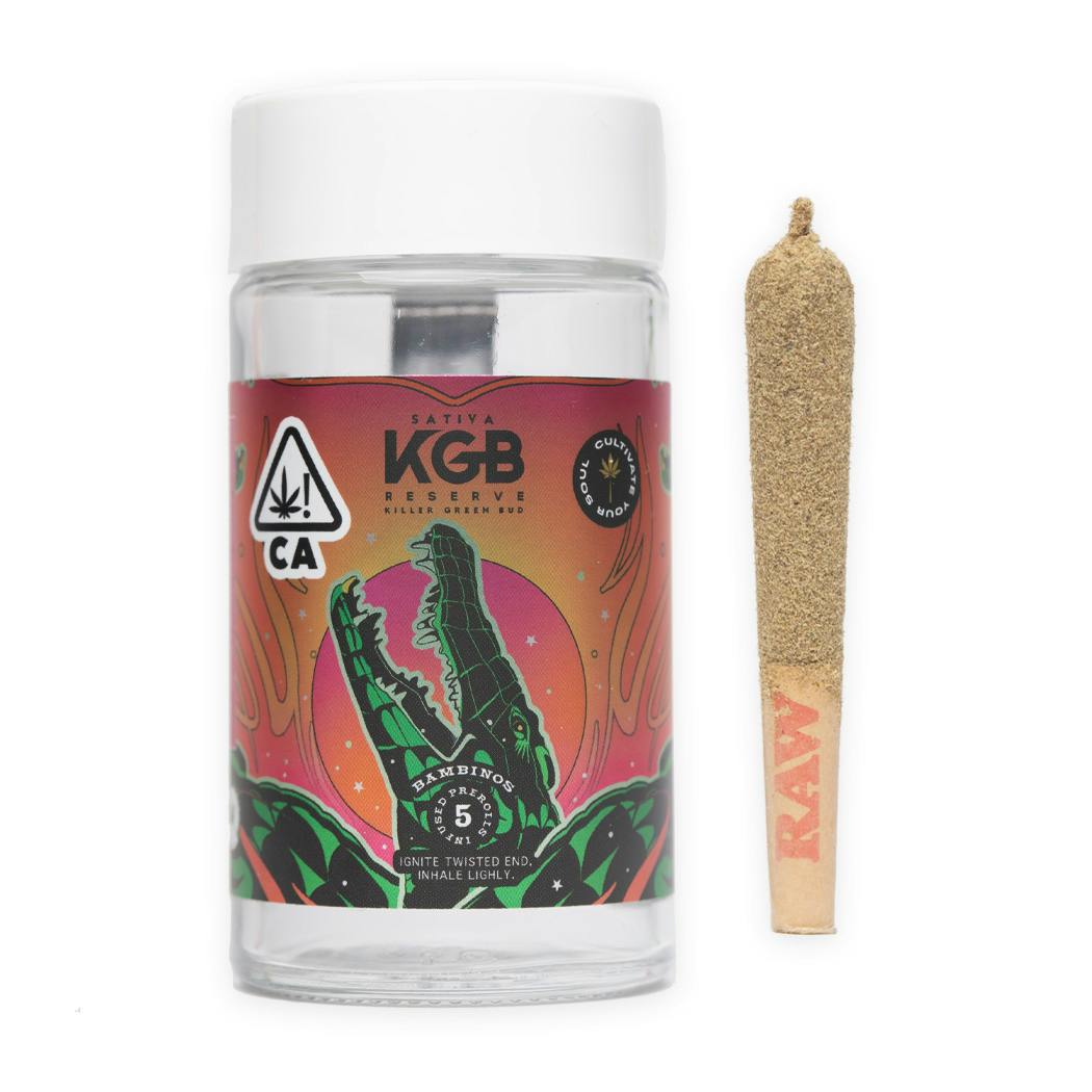 KGB RESERVE - BAMBINO 5 PACK - PINNACLE X SOUR DIESEL - 2.5 GRAMS