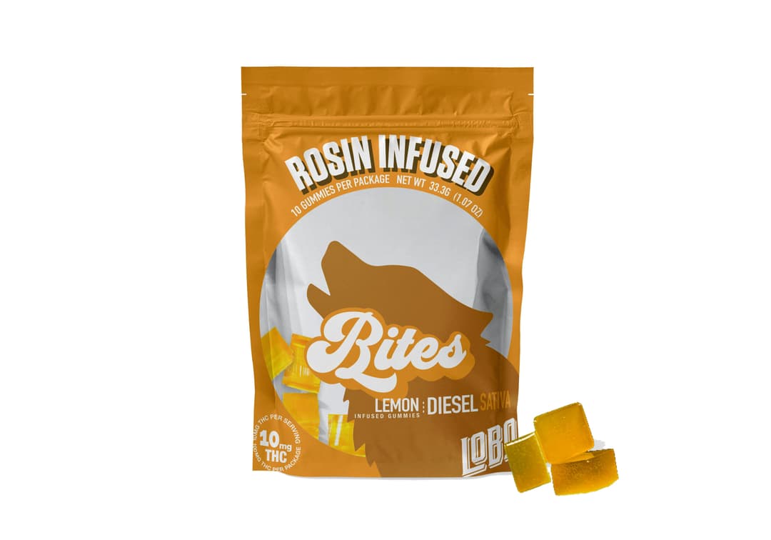 Lobo Bites Rosin Infused- Lemon - 100mg