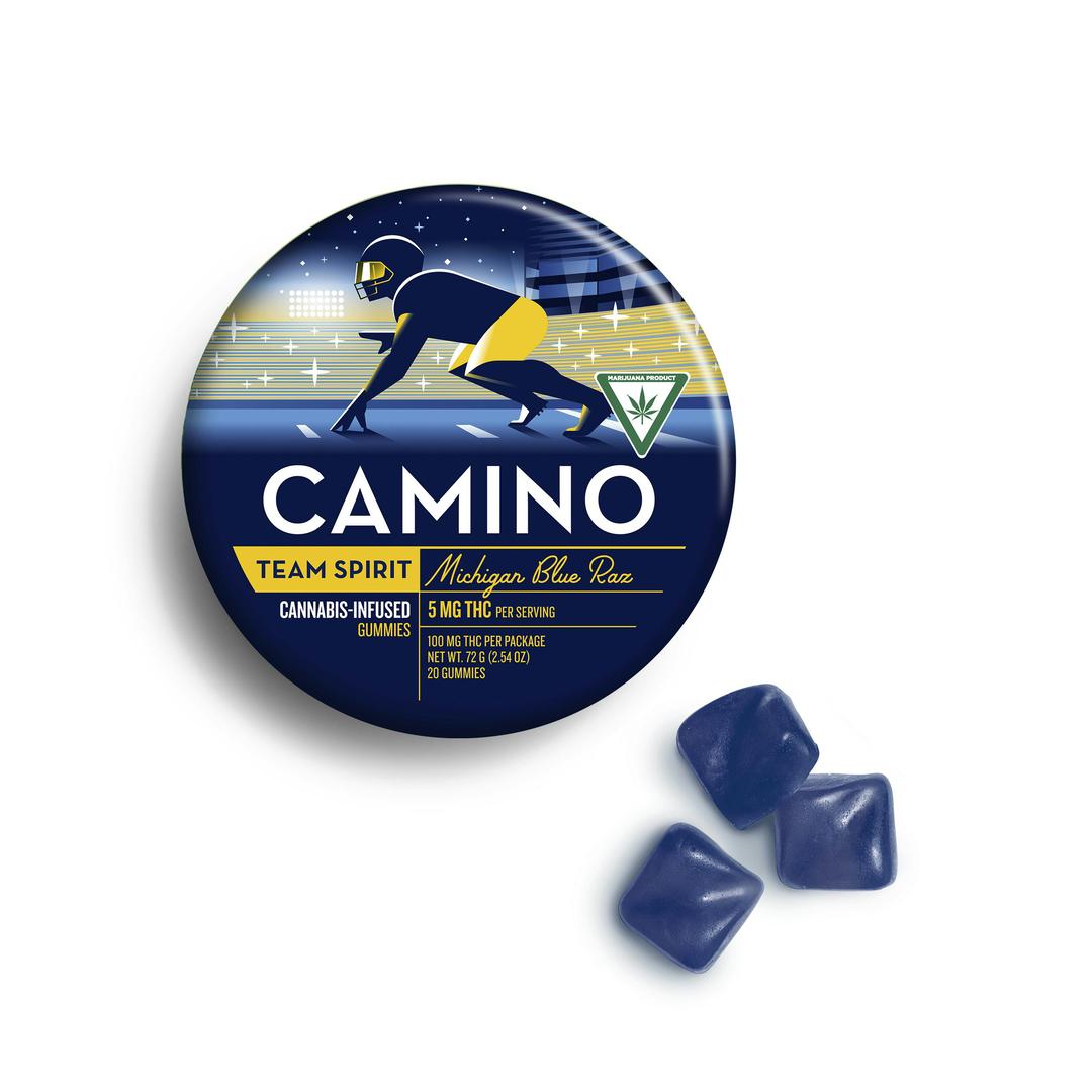 Camino 'Team Spirit' Michigan Blue Raz Gummies