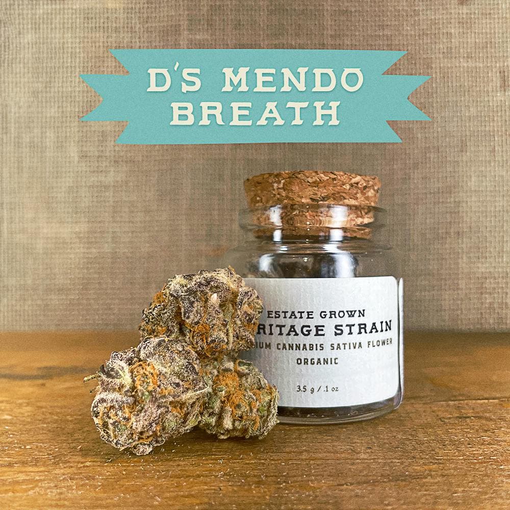 D's Mendo Breath Indica Dominant Heritage Flower